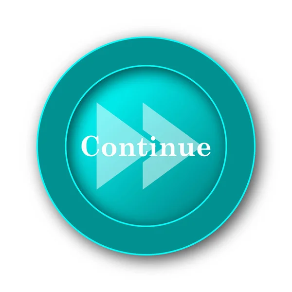 Continue Icon Internet Button White Backgroun — Stock Photo, Image