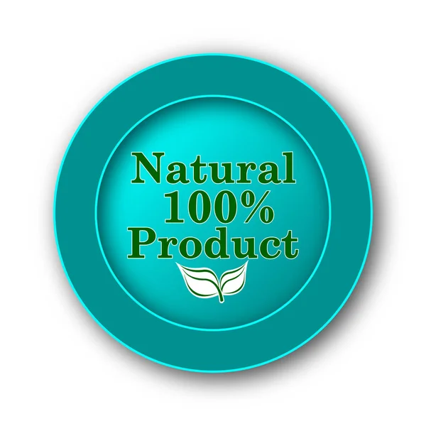 100 por cento ícone do produto natural — Fotografia de Stock