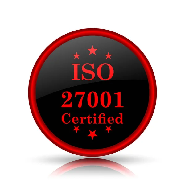 Iso 27001 Ikona Internet Tlačítko Bílém Pozadí — Stock fotografie