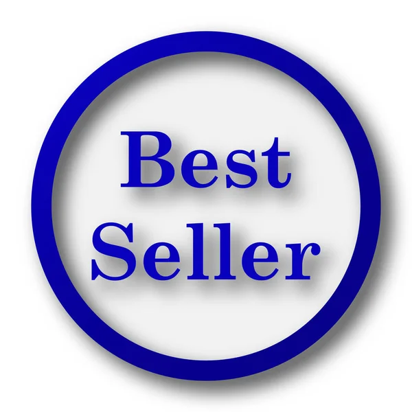 最高の売り手のアイコン 白の背景に青のインター ネット ボタン — ストック写真