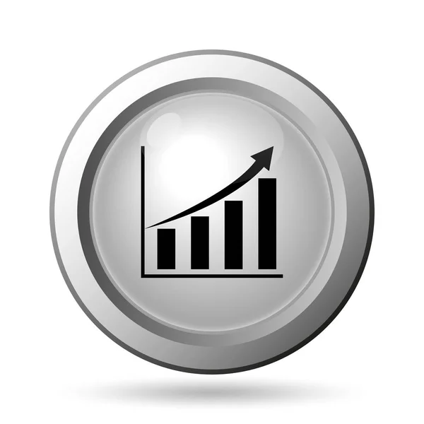 Grafik Simgesini Beyaz Arka Plan Üzerinde Internet Düğmesi — Stok fotoğraf