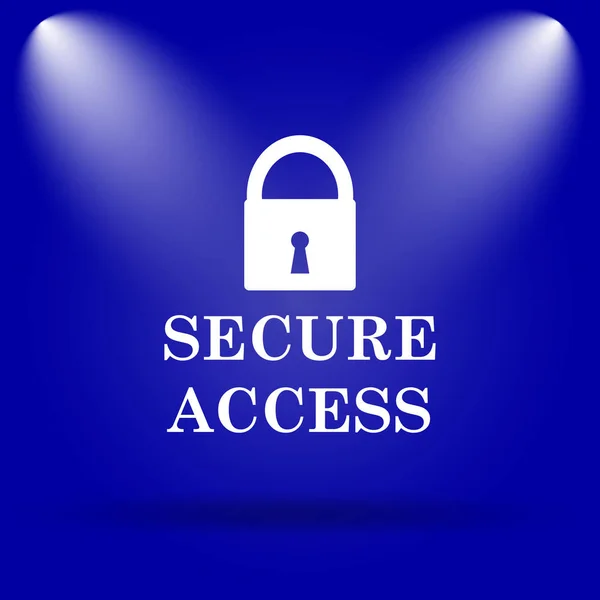 Secure Access Ikonen Flat Ikonen Blå Bakgrund — Stockfoto