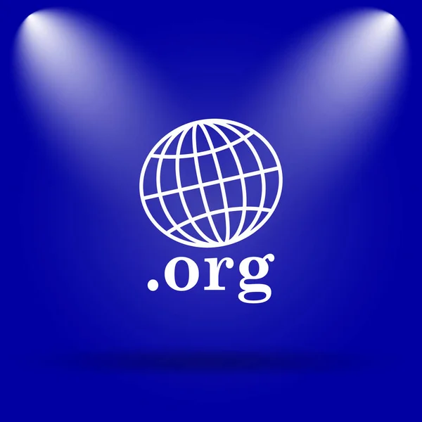 Org Icon Плоская Иконка Синем Фоне — стоковое фото