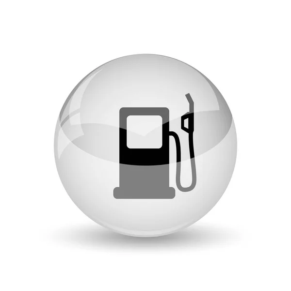 Benzinpumpen Symbol Internet Taste Auf Weißem Hintergrund — Stockfoto