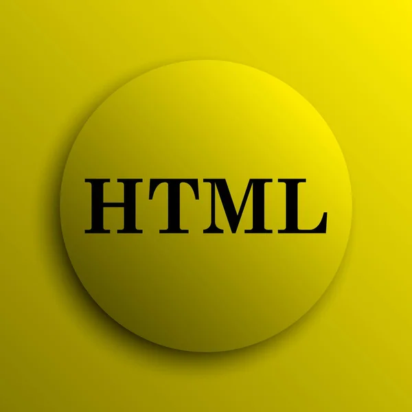 Html Ikonen Gul Internet Knappen — Stockfoto