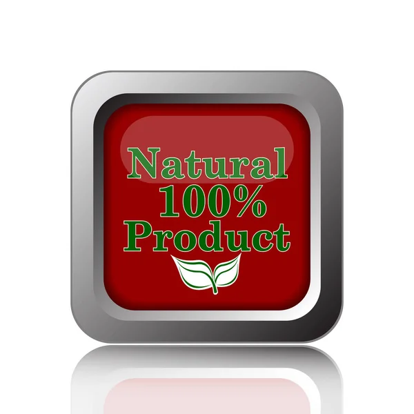 100 Percent Natural Product Icon Internet Button White Backgroun — Stock Photo, Image