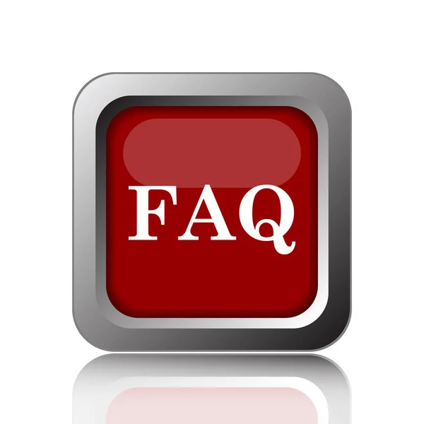 Faq Icon Internet Button White Backgroun — Stock Photo, Image