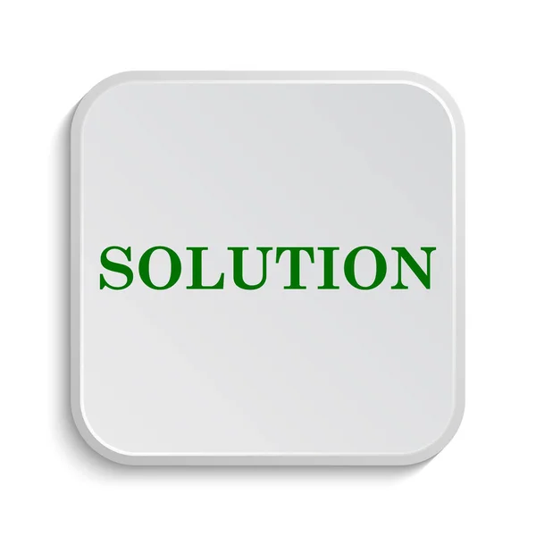 Solution Icon Internet Button White Background — Stock Photo, Image