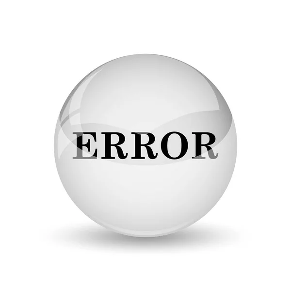 Ícone Erro Botão Internet Backgroun Branco — Fotografia de Stock
