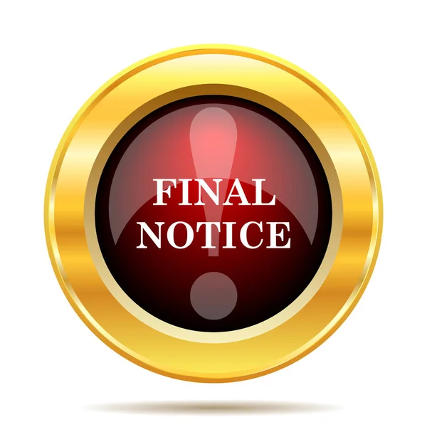 Final notice icon — Stock Photo, Image