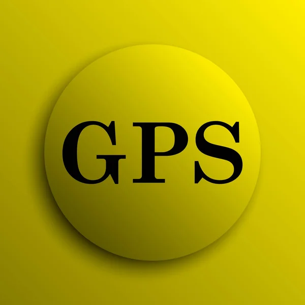 Піктограма Gps Жовта Кнопка Інтернету — стокове фото