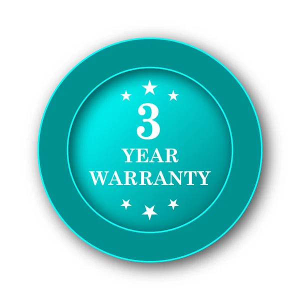 stock image 3 year warranty icon. Internet button on white backgroun