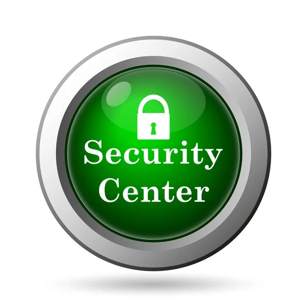 セキュリティ センターのアイコン 白い背景がある インターネット ボタン — ストック写真