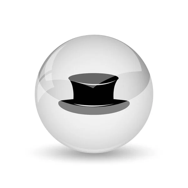 Hat Icon Internet Button White Backgroun — Stock Photo, Image