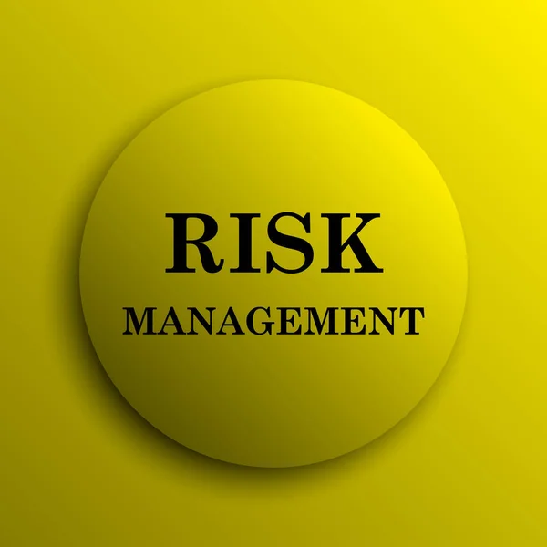 Risk Management Icon Yellow Internet Button — Stock Photo, Image