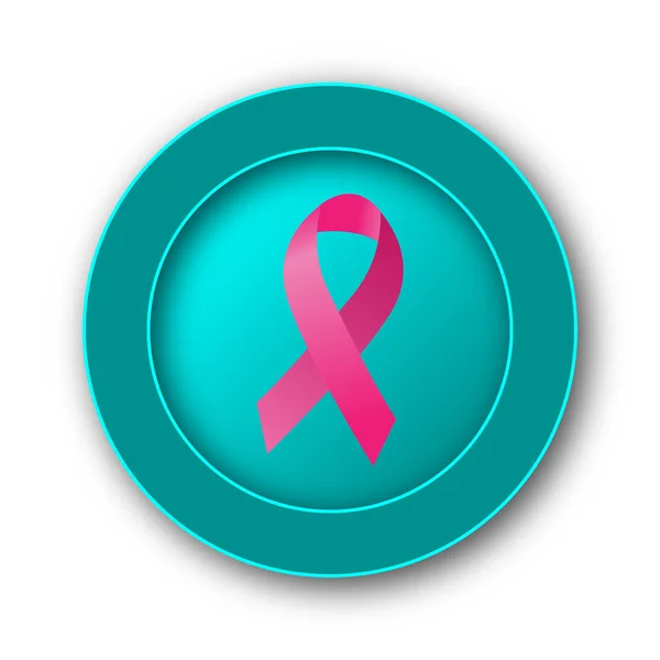 Breast Cancer Ribbon Icon Internet Button White Backgroun — Stock Photo, Image