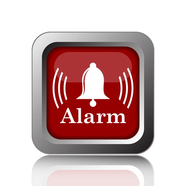 Alarm Icon Internet Button White Backgroun — Stock Photo, Image