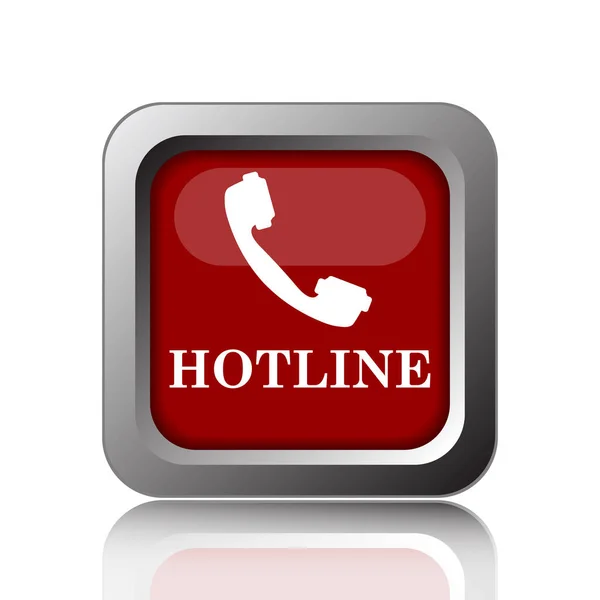 Hotline Icon Internet Button White Backgroun — Stock Photo, Image