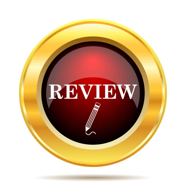 Review Icon Internet Button White Background — Stock Photo, Image