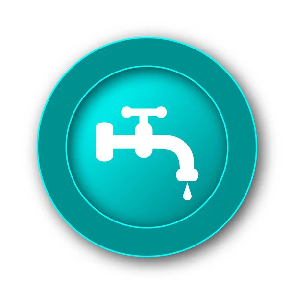 Water Tap Icon Internet Button White Backgroun — Stock Photo, Image