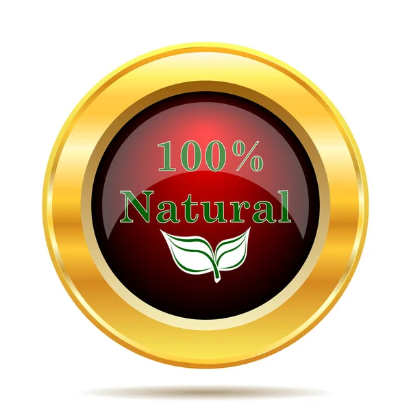 100% naturalny ikona — Zdjęcie stockowe