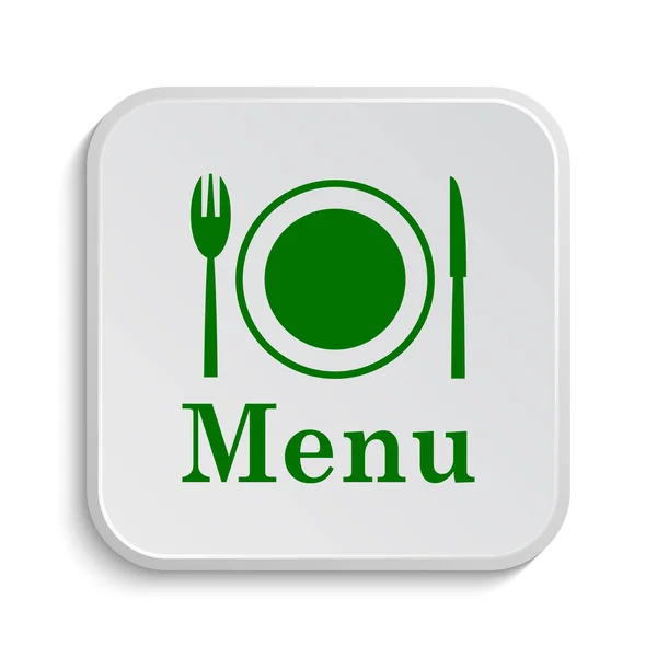 Ícone Menu Botão Internet Fundo Branco — Fotografia de Stock