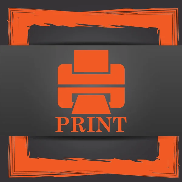 Printer Met Pictogram Van Word Afdrukken Internet Knop Grijze Achtergrond — Stockfoto