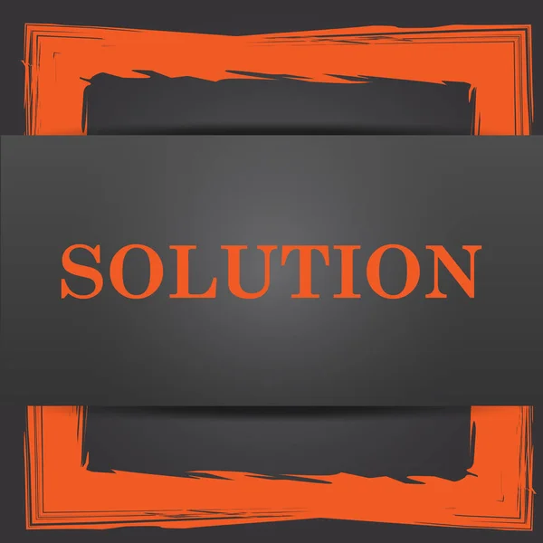 解決策のアイコン 灰色の背景のインター ネット ボタン — ストック写真