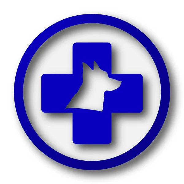 Veterinary Icon Blue Internet Button White Background — Stock Photo, Image