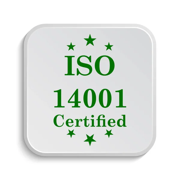 Iso14001 Symbol Internet Taste Auf Weißem Hintergrund — Stockfoto