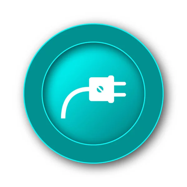 Plug Icon Internet Button White Backgroun — Stock Photo, Image