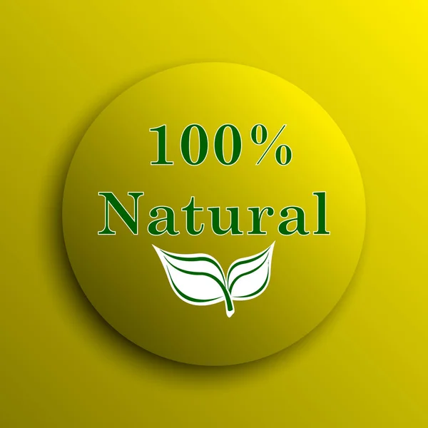 100 procent natuurlijke pictogram — Stockfoto
