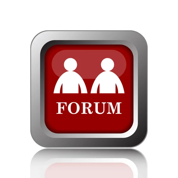 Forum Pictogram Internet Knop Witte Pagina — Stockfoto