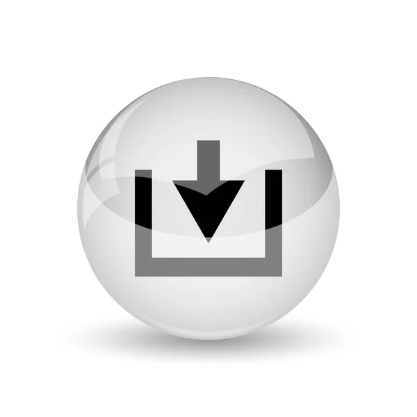 Піктограма Звантаження Кнопка Інтернету Білому Фоні — стокове фото