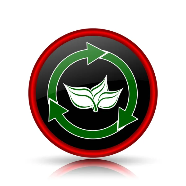Recycle Arrows Icon Internet Button White Background — Stock Photo, Image