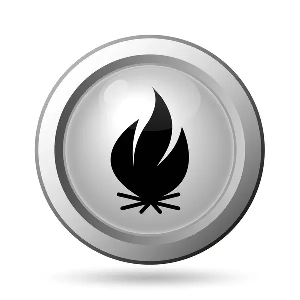 Icono Fuego Botón Internet Sobre Fondo Blanco — Foto de Stock