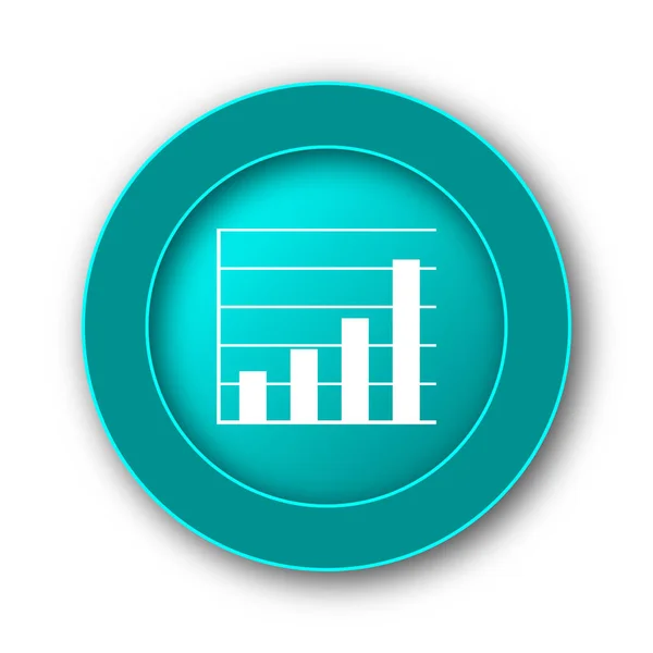 Icona Delle Barre Del Grafico Pulsante Internet Sul Backgroun Bianco — Foto Stock