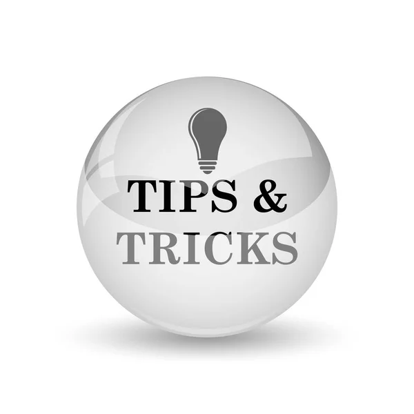 Tips Trucs Pictogram Internet Knop Witte Pagina — Stockfoto