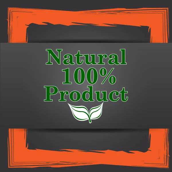 100 por cento ícone do produto natural — Fotografia de Stock