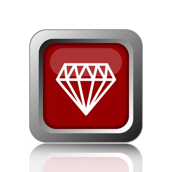 Diamond Icon Internet Button White Backgroun — Stock Photo, Image