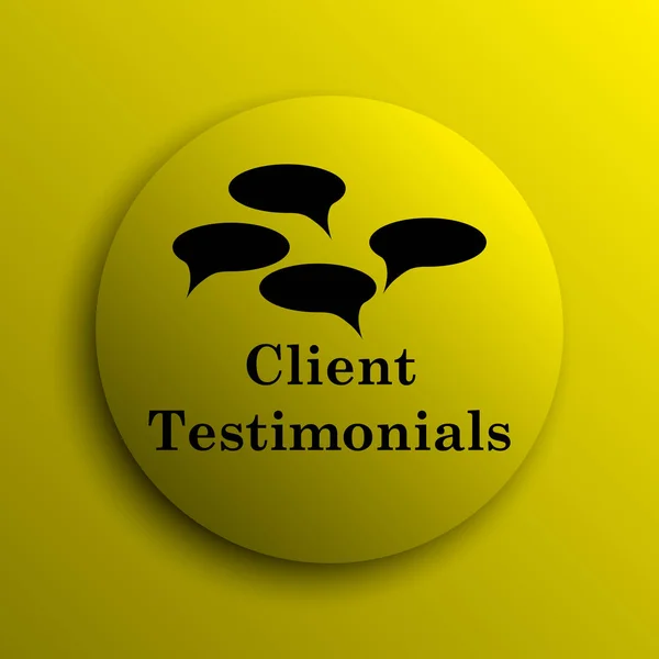 Testimonios de clientes icono — Foto de Stock