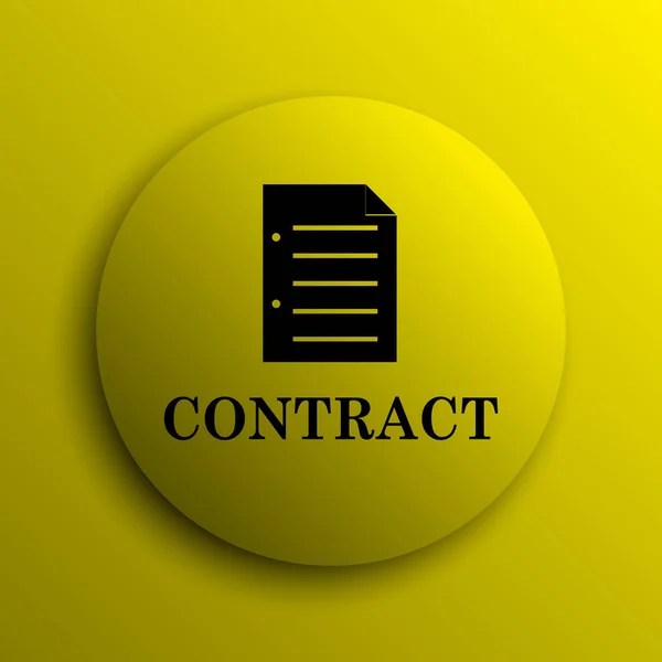 Ikona Umowy Żółty Przycisk Internet — Zdjęcie stockowe