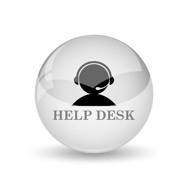 Ikona Programu Helpdesk Przycisk Internet Białym Tle — Zdjęcie stockowe