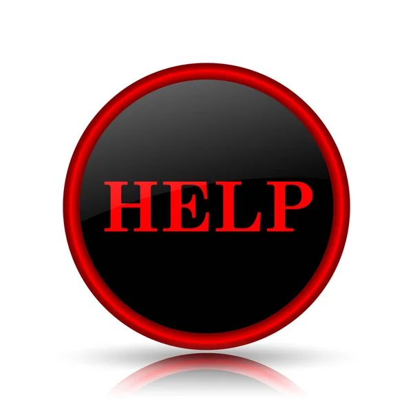 Help Icon Internet Button White Background — Stock Photo, Image