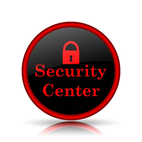 Security Center Pictogram Internet Knop Witte Achtergrond — Stockfoto