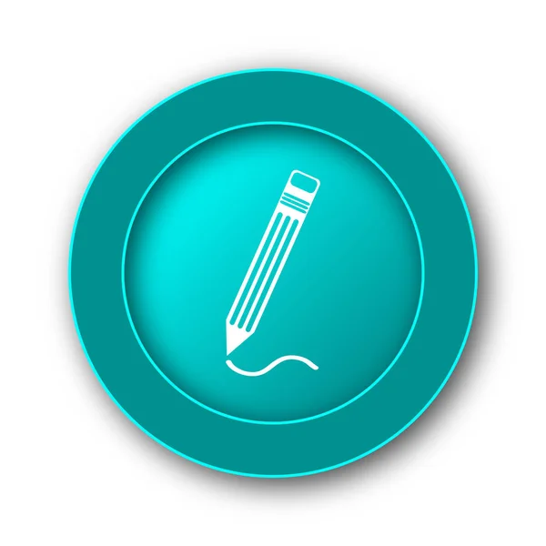 Pen icon. Internet button on white backgroun