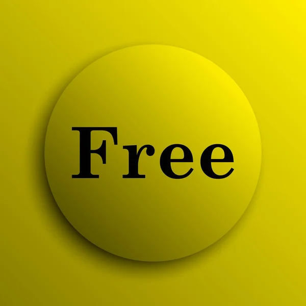 Free Icon Yellow Internet Button — Stock Photo, Image