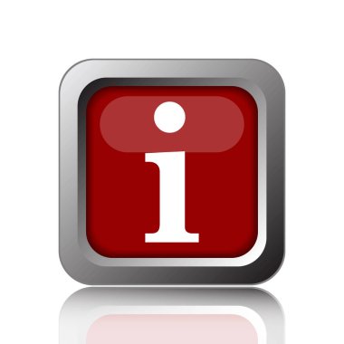 bilgi simgesi. Beyaz adam Internet düğmesini