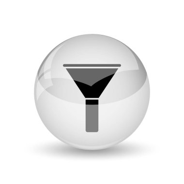 Filtre simgesi. Beyaz adam Internet düğmesini