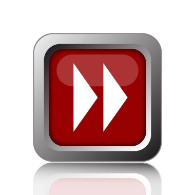 Hızlı ileri işareti simgesi. Beyaz adam Internet düğmesini